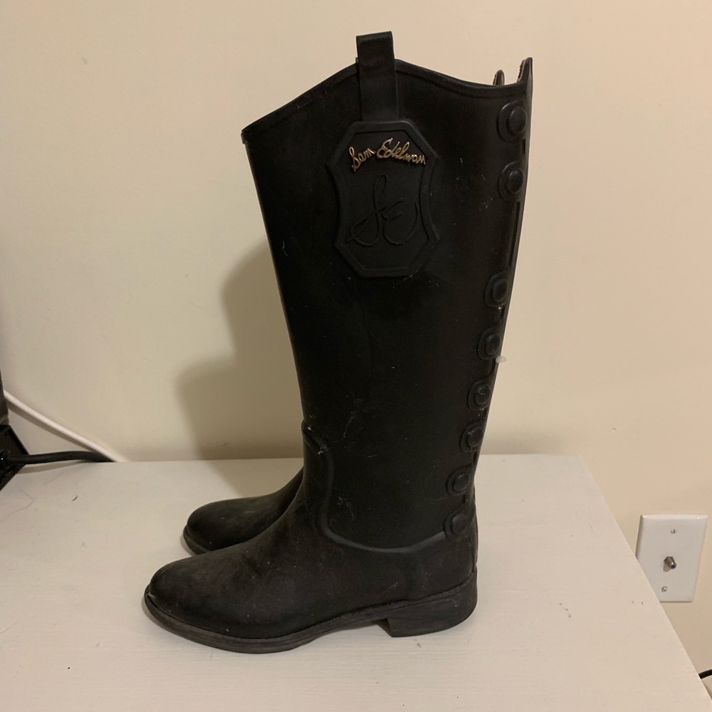 Sam Edelman Black rubber Rainboots
